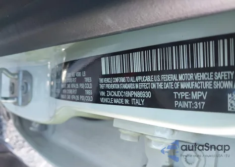 2022 Jeep Renegade Trailhawk 4X4 from USA, damaged, VIN ZACNJDC16NPN86930